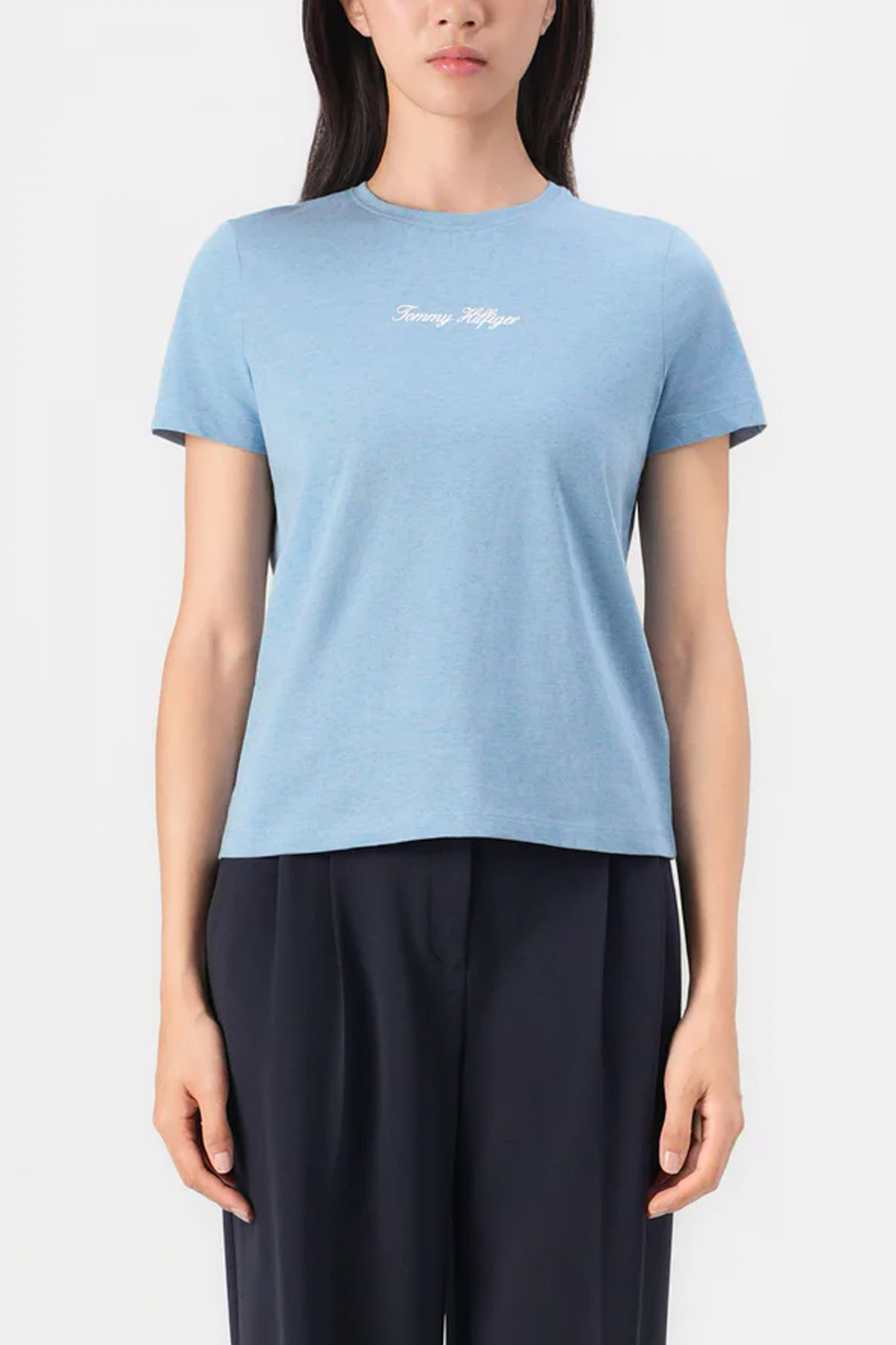 TOMMY HILFIGER  CLASSIC SCRIPT REG SS TE  en color AZUL  (1)