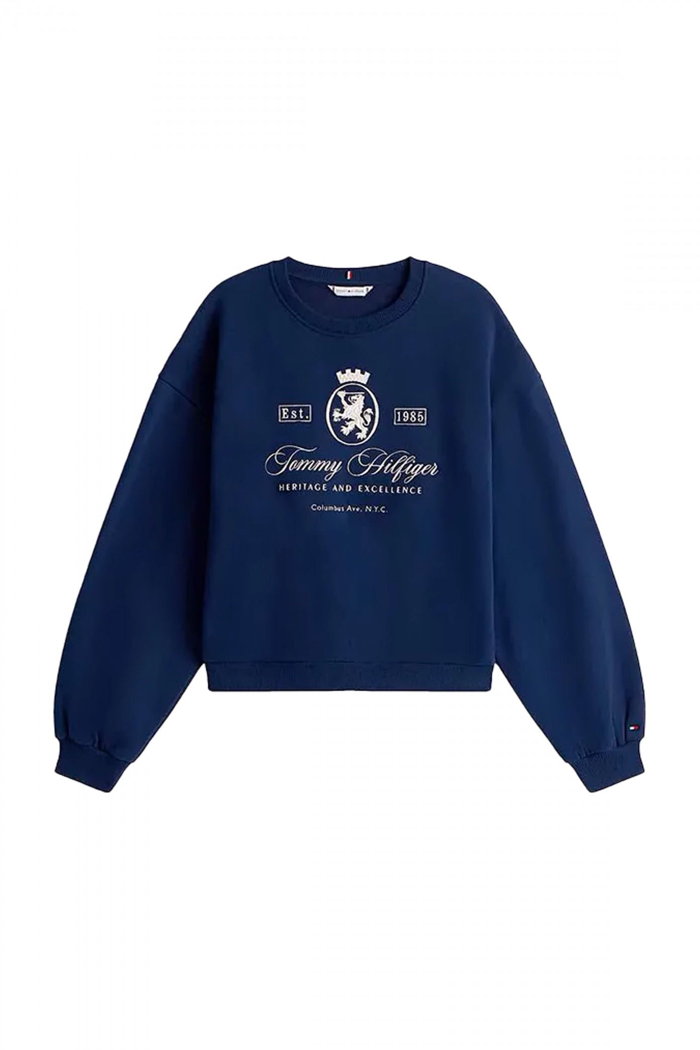 TOMMY HILFIGER VARSITY CREST FLEECE SWT en color AZUL  (2)