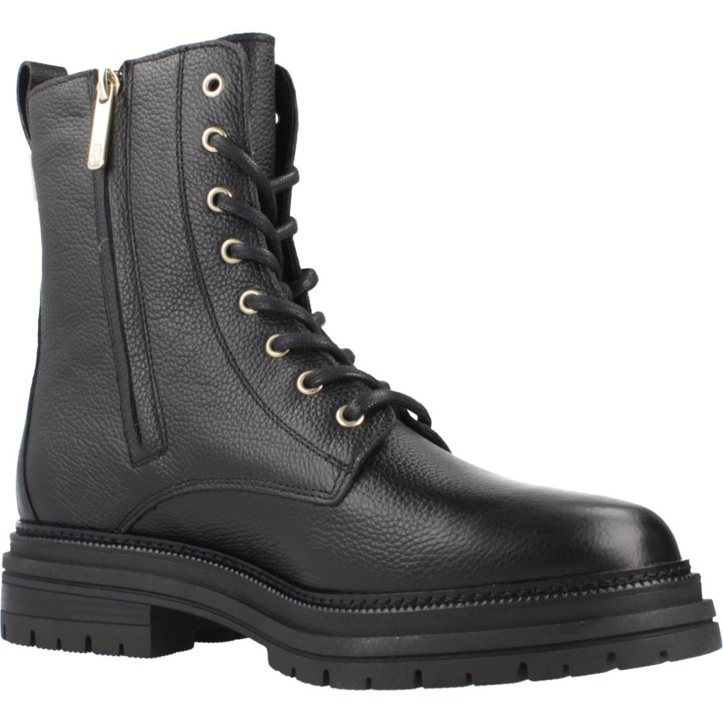 TOMMY HILFIGER TH PLAQUE PEBBLE LACE BOOT WARM en color NEGRO  (5)