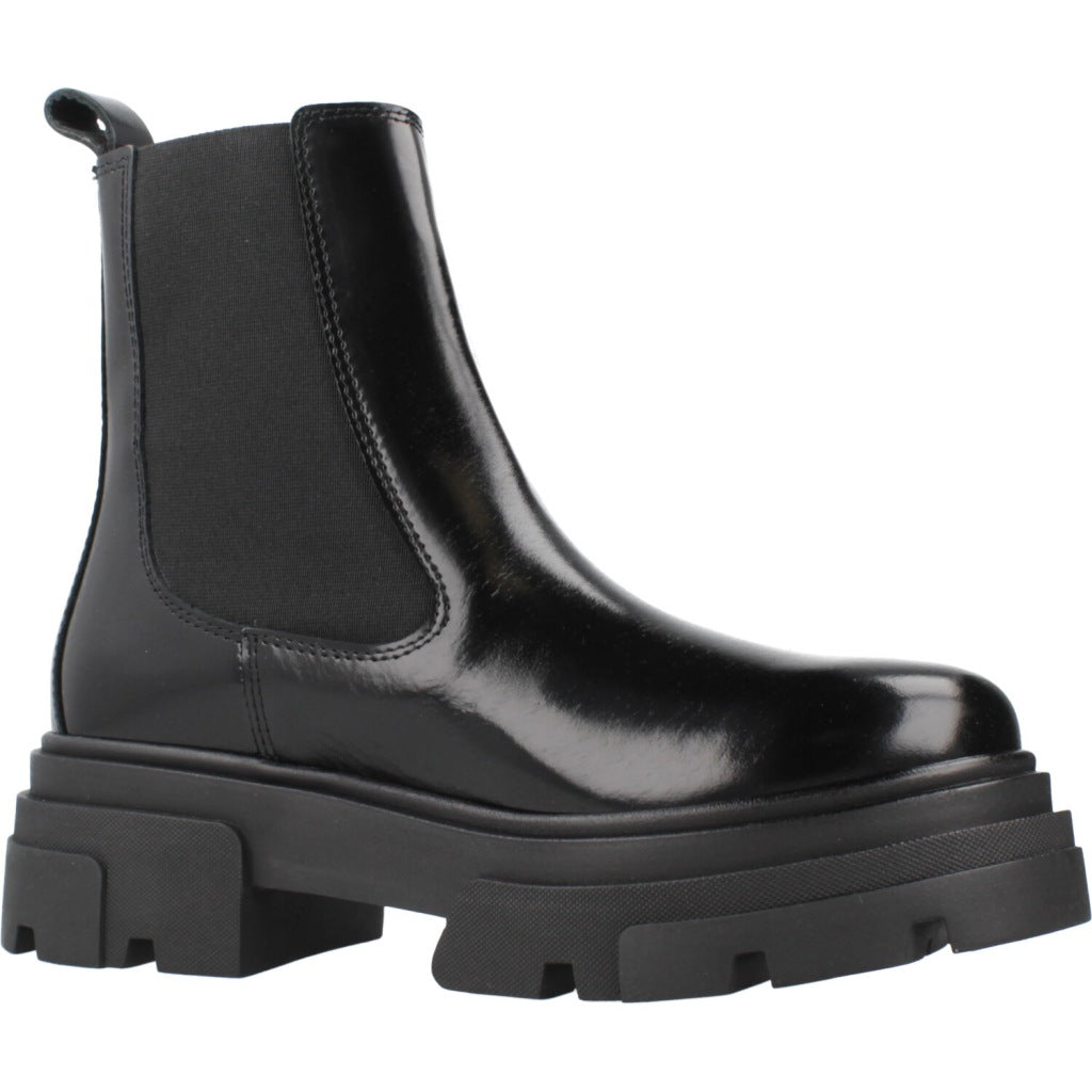 TOMMY HILFIGER TH SHINY LEATHER CHELSEA en color NEGRO  (5)