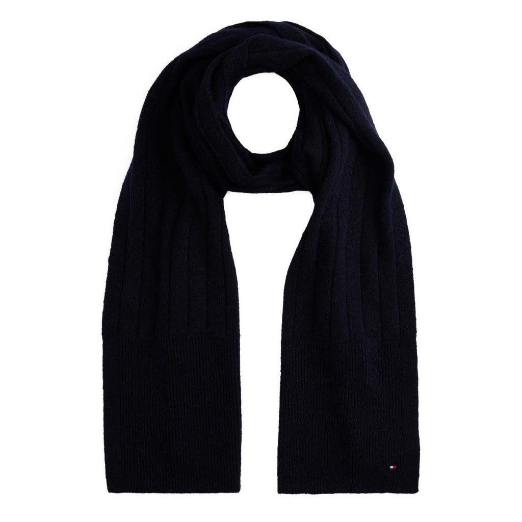 TOMMY HILFIGER TH FLAG FLUFFY SCARF en color AZUL  (4)