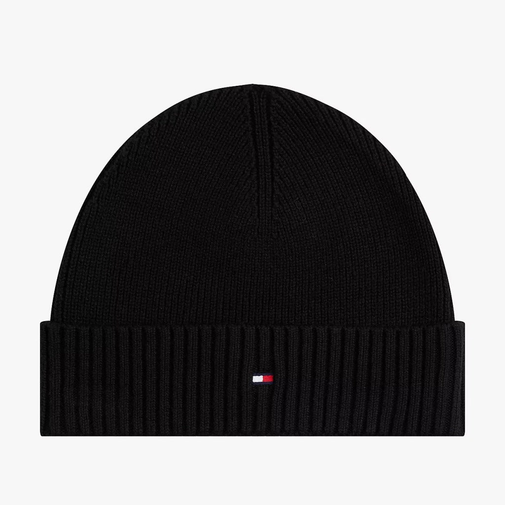 TOMMY HILFIGER TH FLAG PIMA COTTON BEAN en color NEGRO  (4)