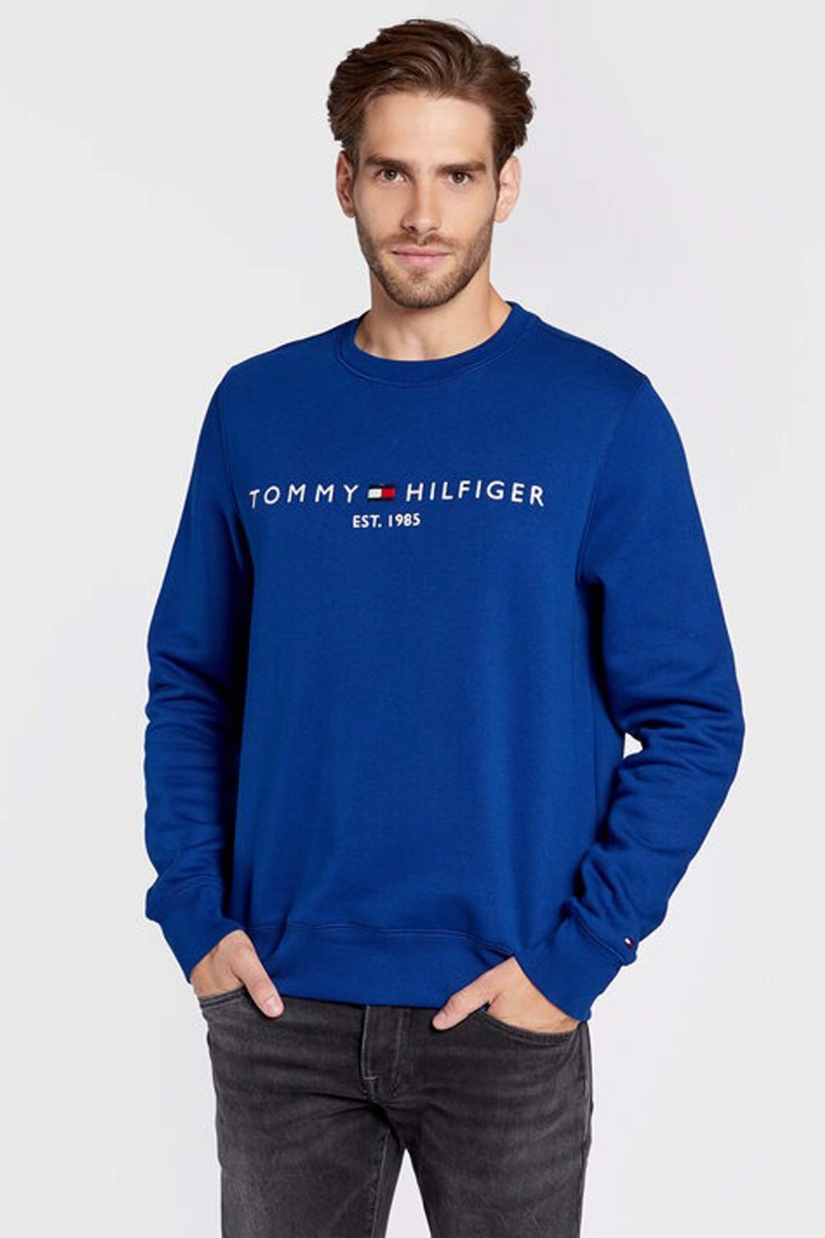 TOMMY HILFIGER TOMMY LOGO SWEATSHIRT en color AZUL  (1)