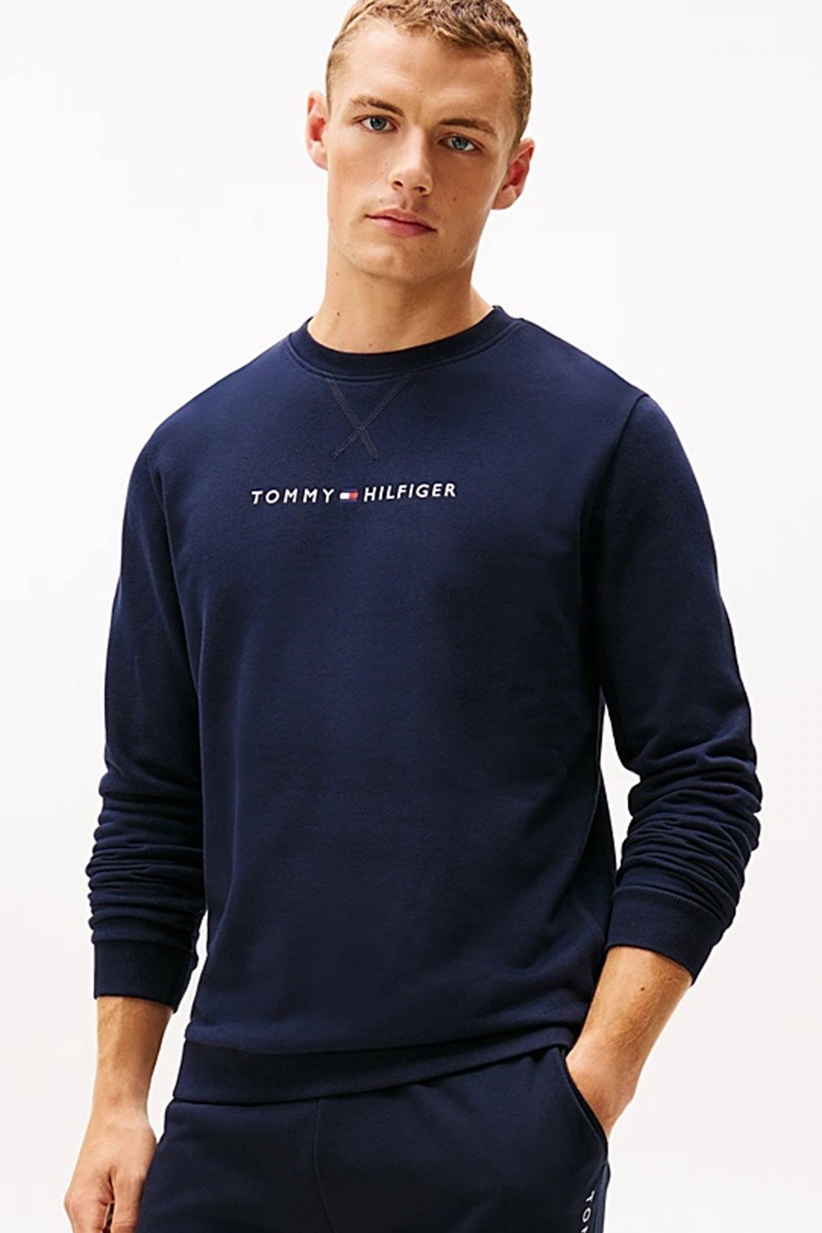 TOMMY HILFIGER TOMMY LOGO SWEATSHIRT en color AZUL  (1)