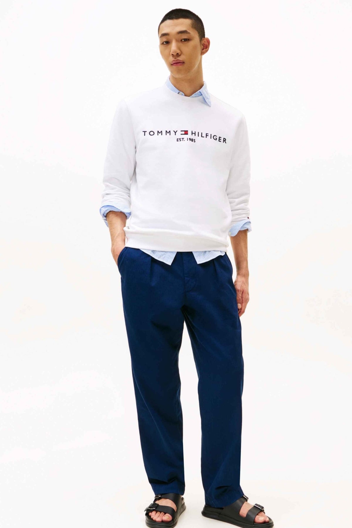 TOMMY HILFIGER TOMMY LOGO SWEATSHIRT en color BLANCO  (1)