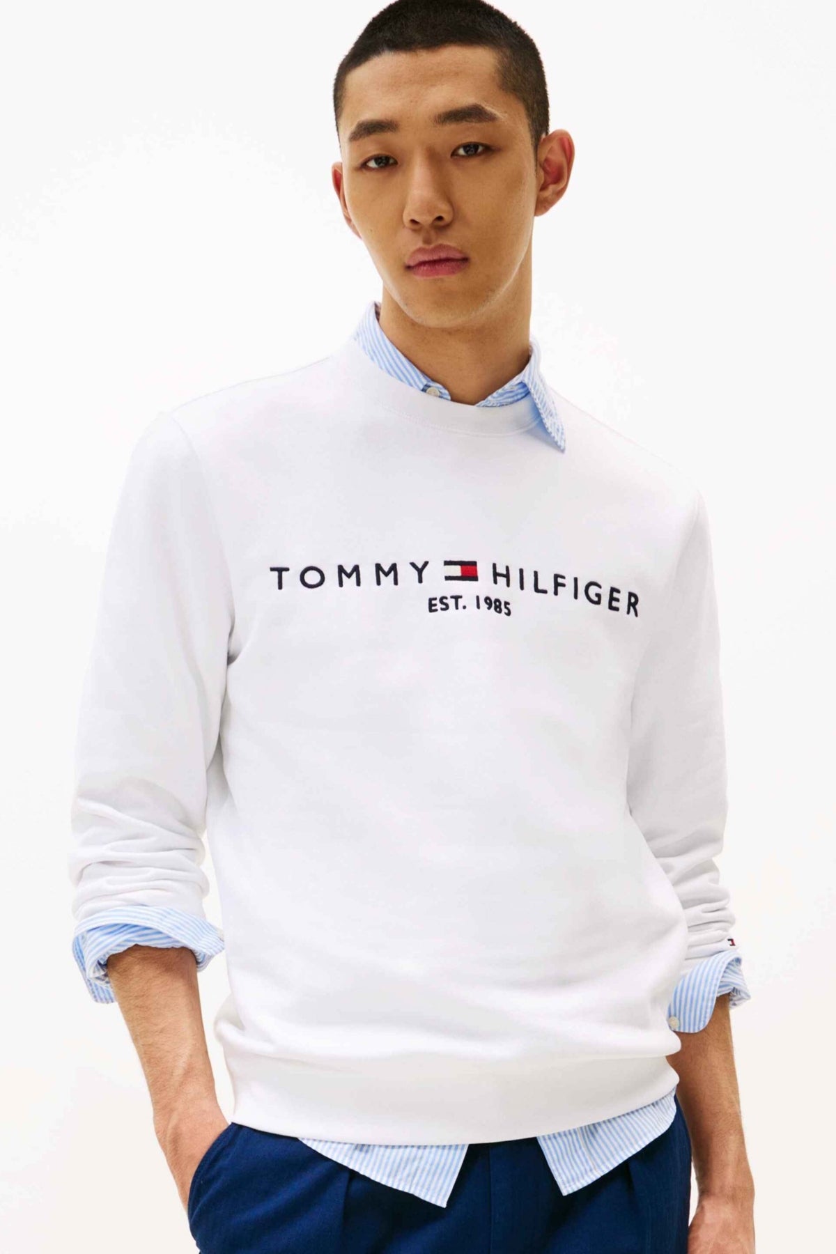 TOMMY HILFIGER TOMMY LOGO SWEATSHIRT en color BLANCO  (3)