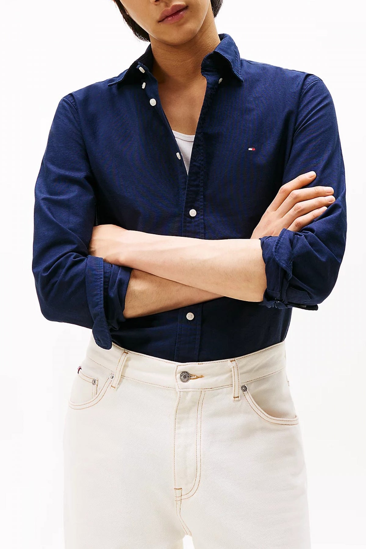 TOMMY HILFIGER SOLID HERITAGE OXFORD RF en color AZUL  (1)