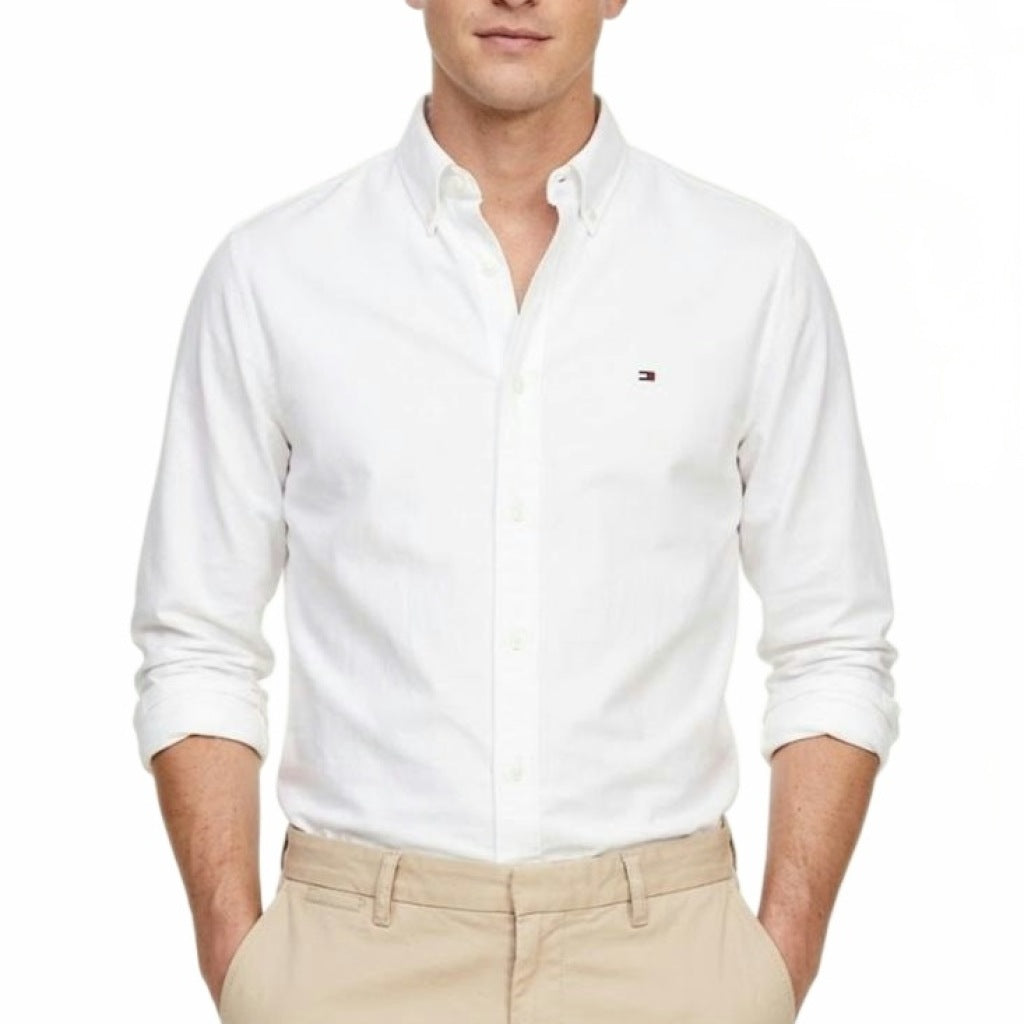 TOMMY HILFIGER MWMW SOLID HERITAGE OXFORD RF en color BLANCO  (5)