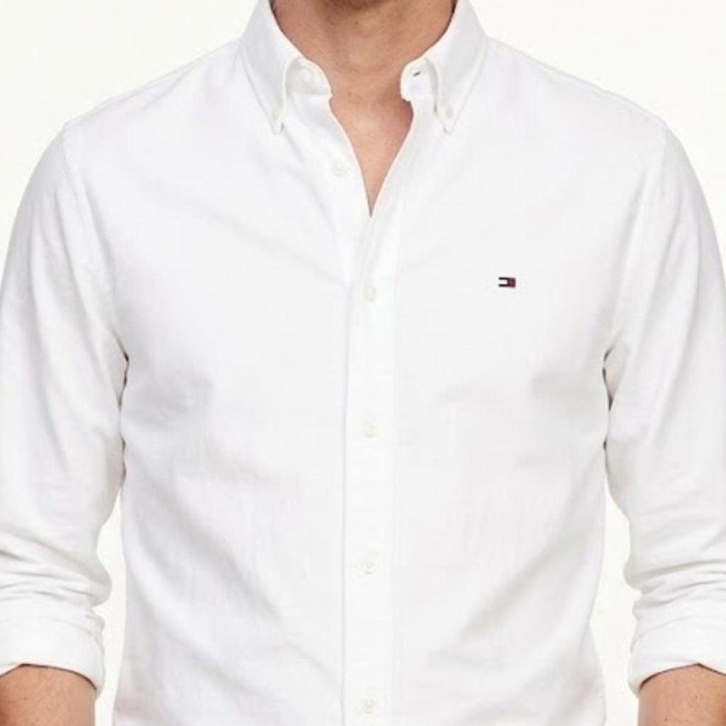 TOMMY HILFIGER MWMW SOLID HERITAGE OXFORD RF en color BLANCO  (6)