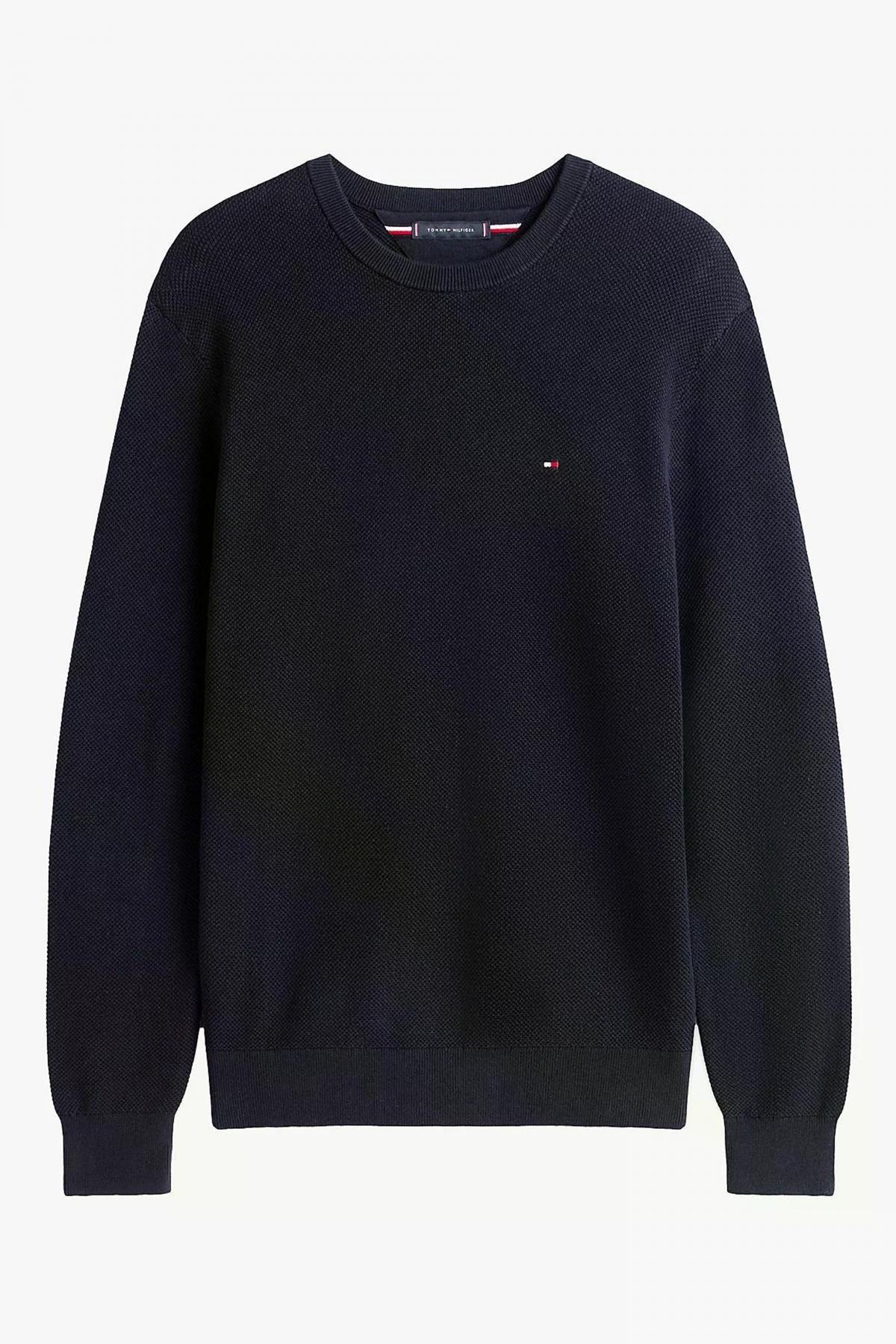 TOMMY HILFIGER ESSENTIAL STRUCTURE CREW en color AZUL  (2)