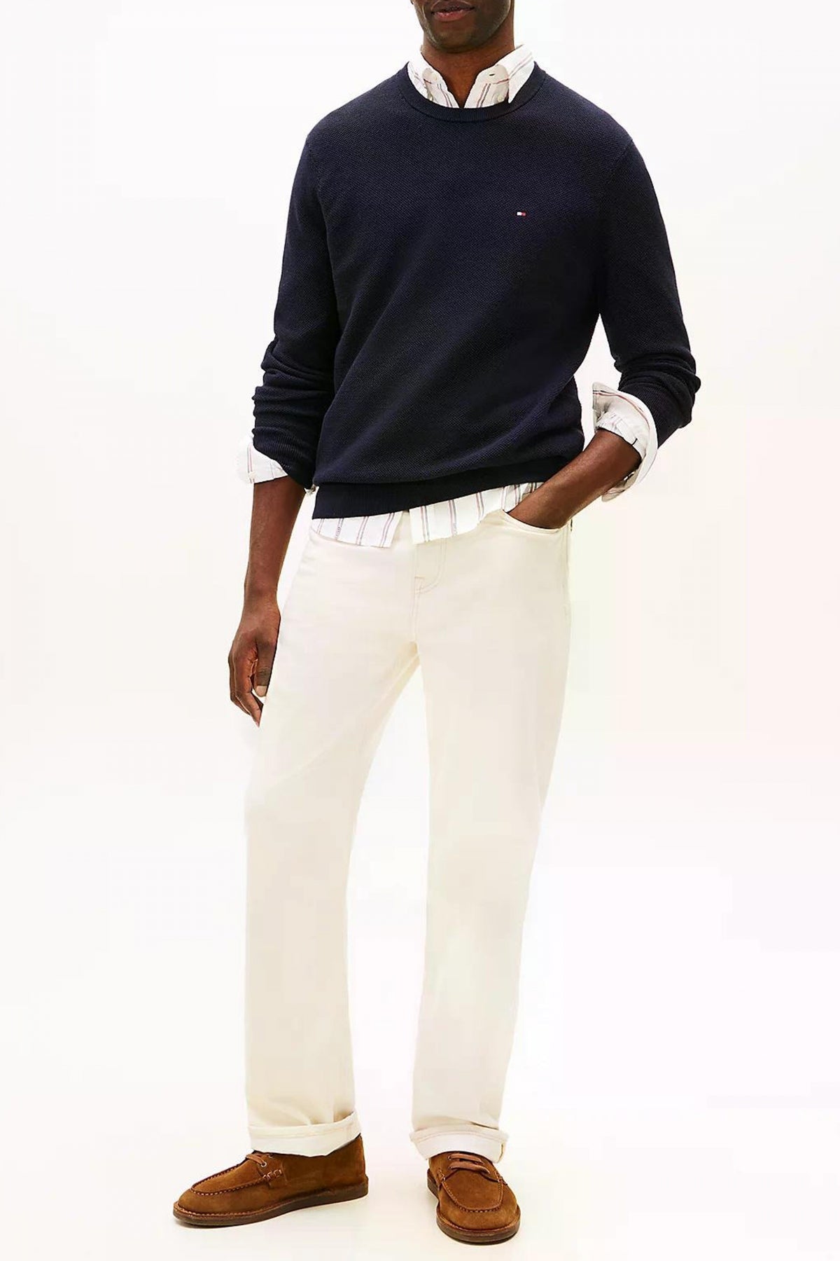 TOMMY HILFIGER ESSENTIAL STRUCTURE CREW en color AZUL  (4)