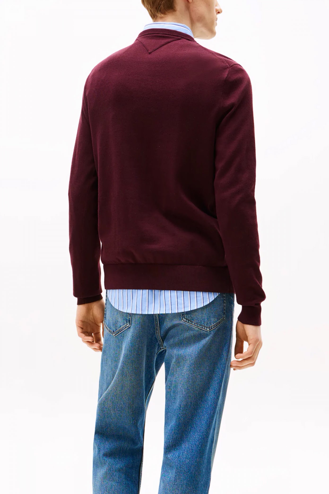 TOMMY HILFIGER ESSENTIAL STRUCTURE CREW en color BURDEOS  (3)