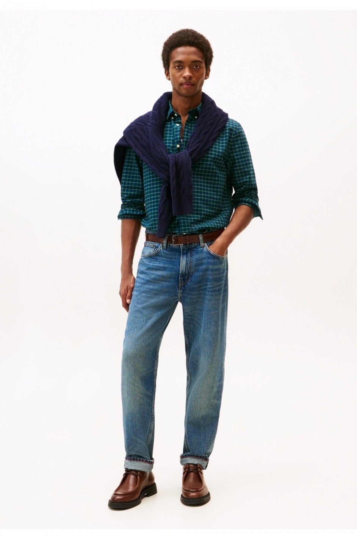 TOMMY HILFIGER HERITAGE OXF SEAS CHECK en color VERDE  (4)