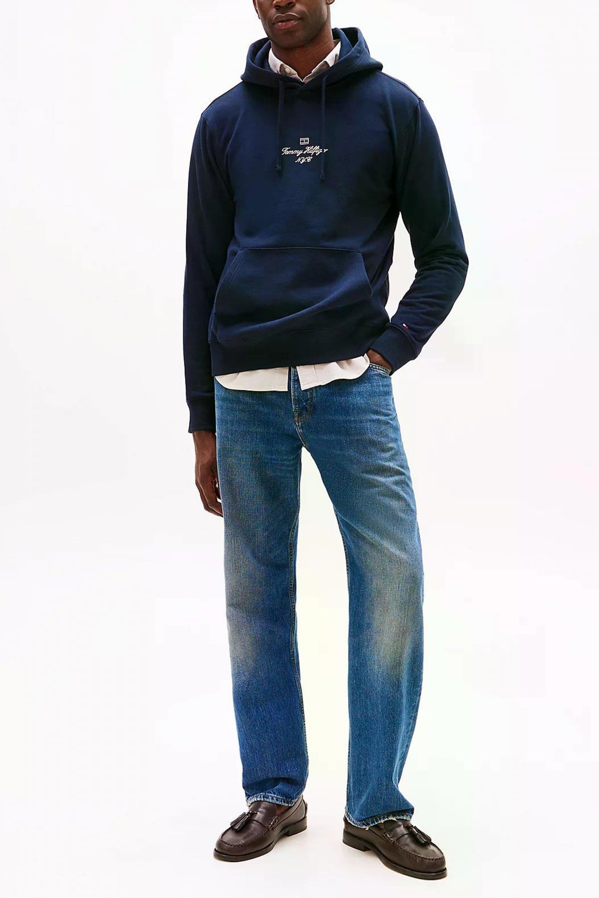 TOMMY HILFIGER OVAL GRAPHIC HOODIE en color AZUL  (4)