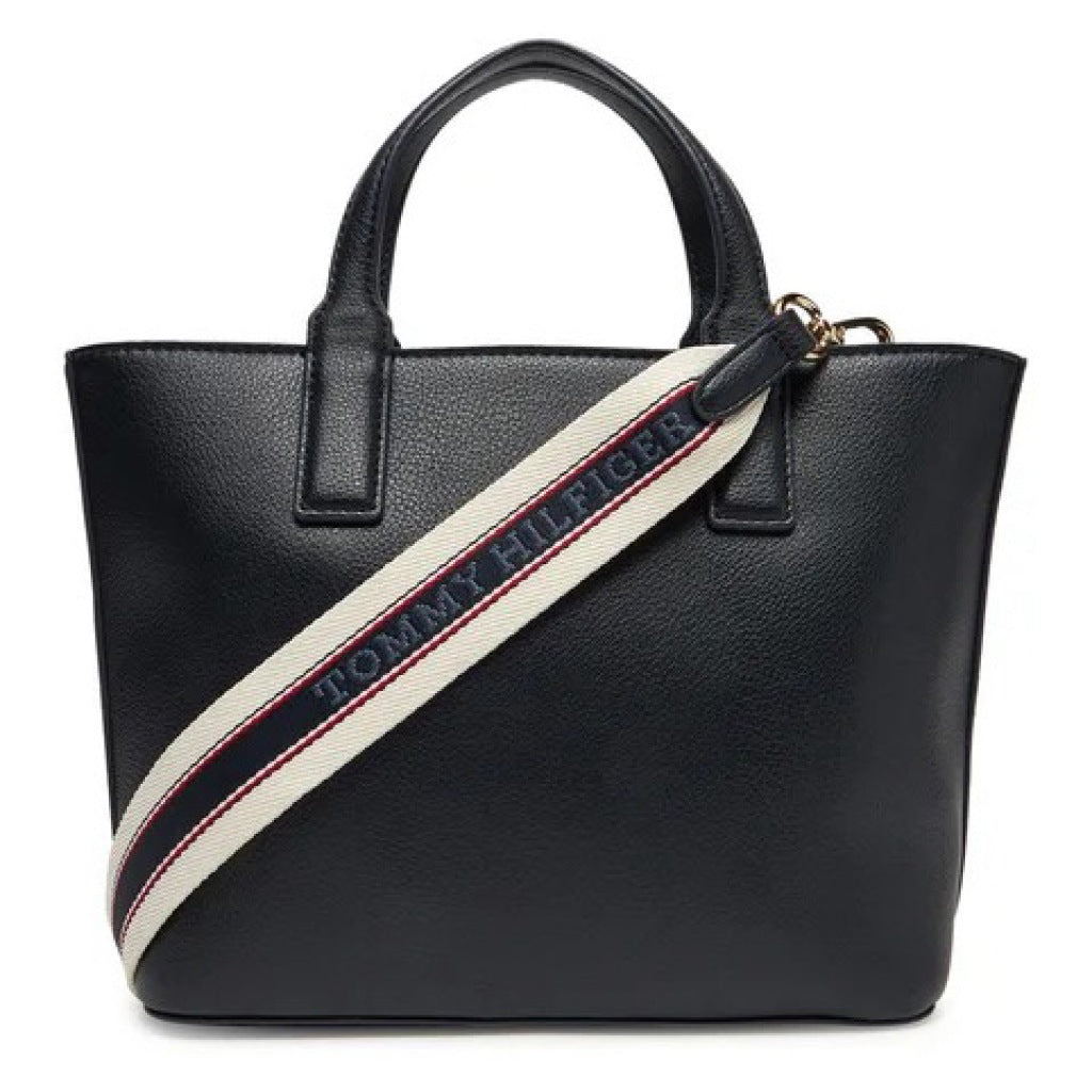 TOMMY HILFIGER TH LOGOTAPE MINI TOTE en color NEGRO  (2)