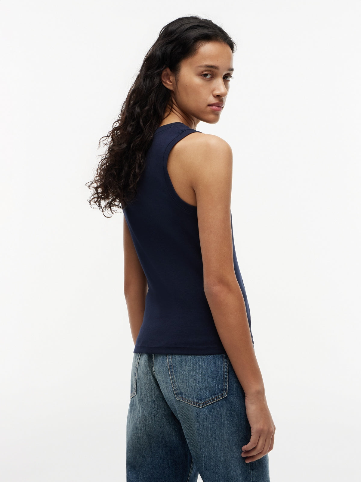 TOMMY HILFIGER WWWW MULTISTRIPE TANK TOP en color AZUL  (2)