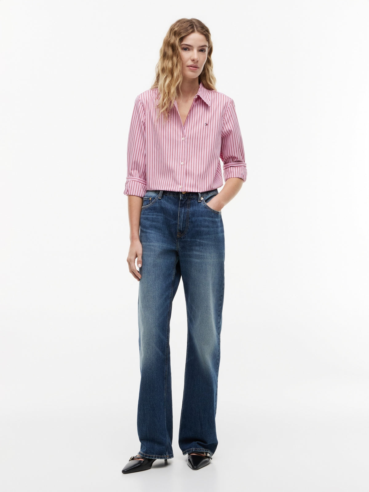 TOMMY HILFIGER WWWW SUMMER POPLIN REGULAR SH en color ROSA  (1)
