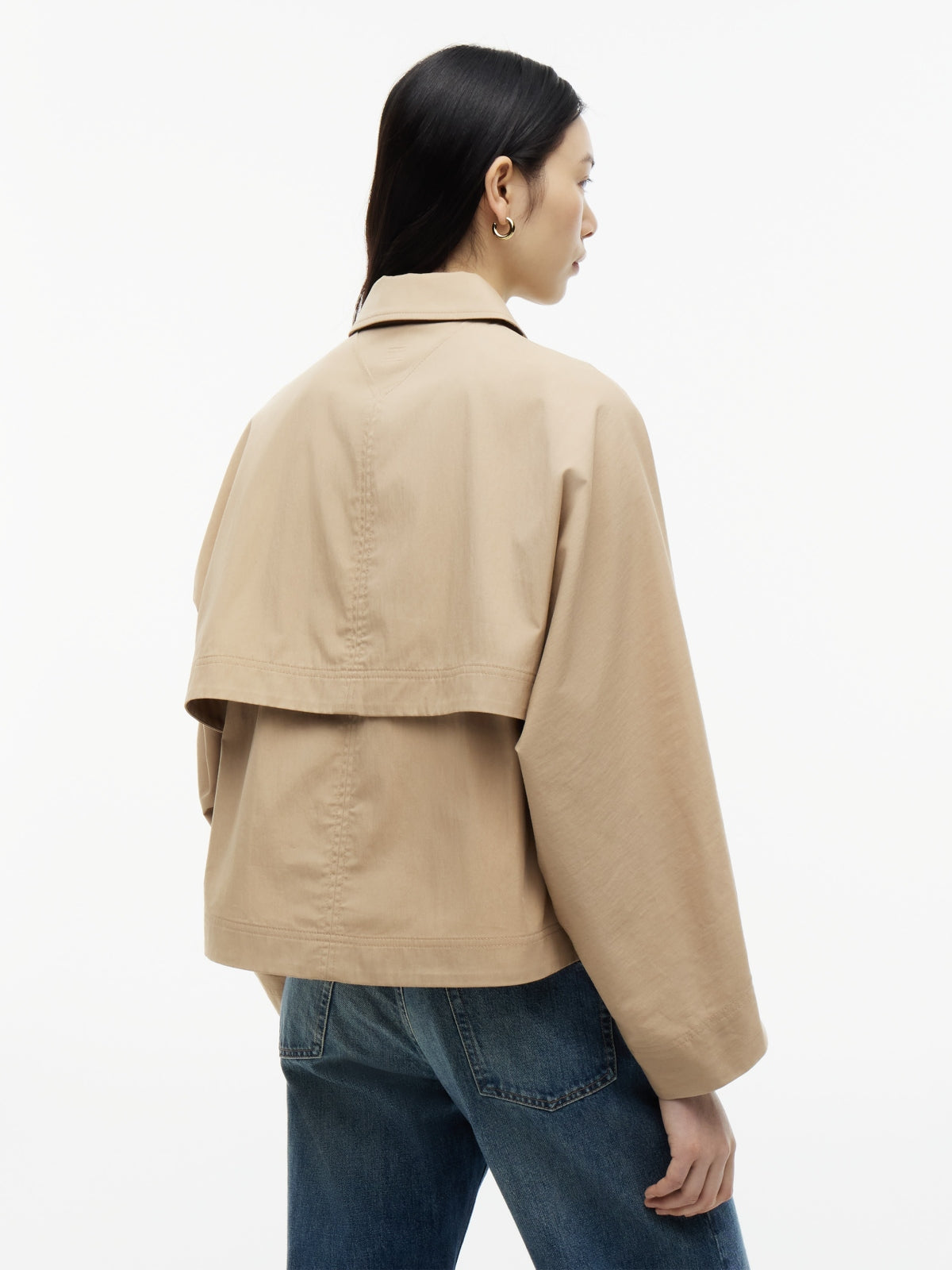 TOMMY HILFIGER WWWW COTTON SHORT JACKET en color BEIS  (2)