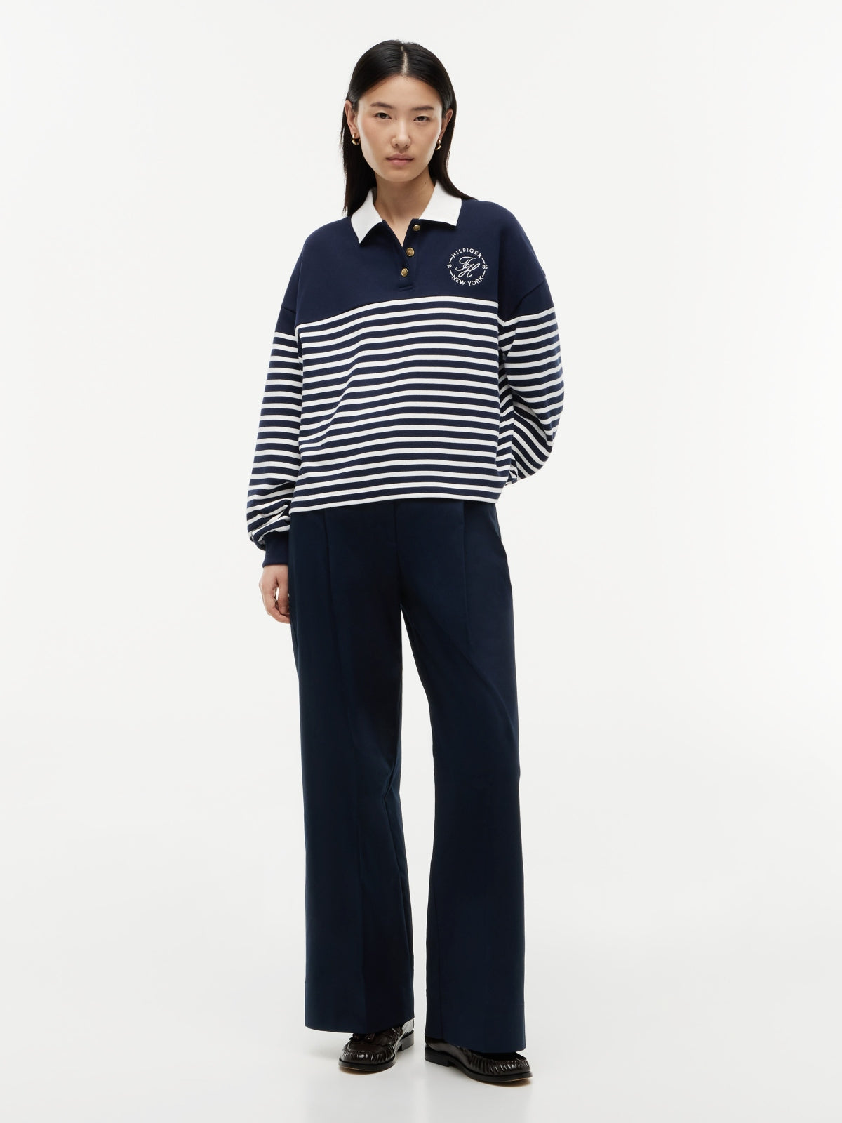 TOMMY HILFIGER WWWW TH ROUNDAL COLLAR SWTSHT en color AZUL  (1)