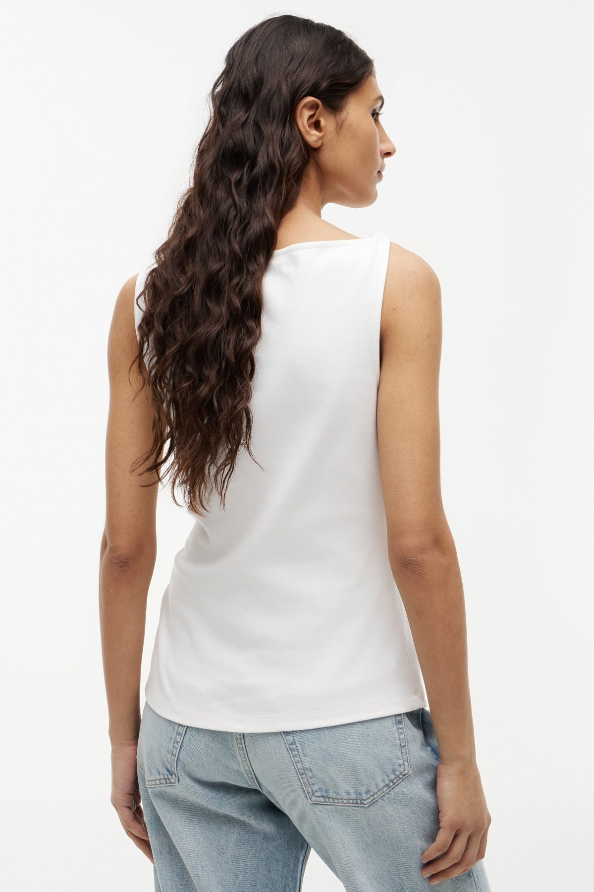 TOMMY HILFIGER WWWW INTERLOCK KNOT SLVLS TOP en color BLANCO  (2)