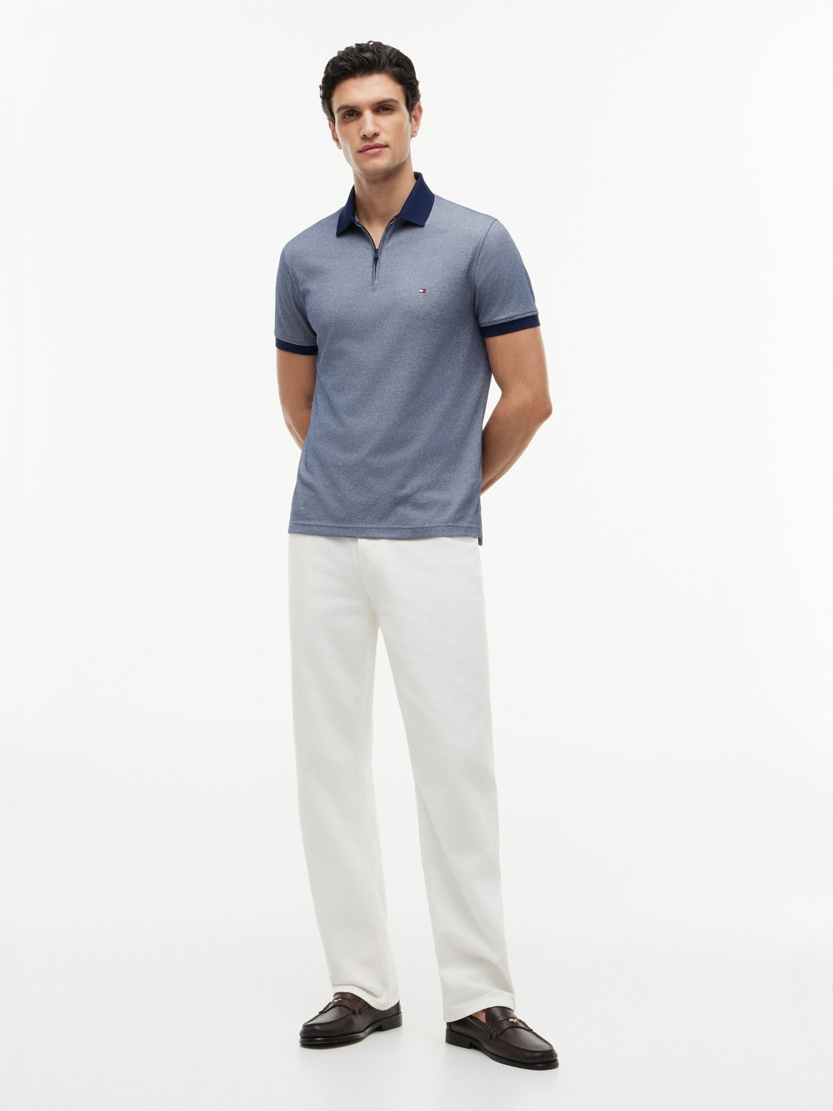 TOMMY HILFIGER MWMW PERFORMANCE OXFORD POLO en color AZUL  (1)