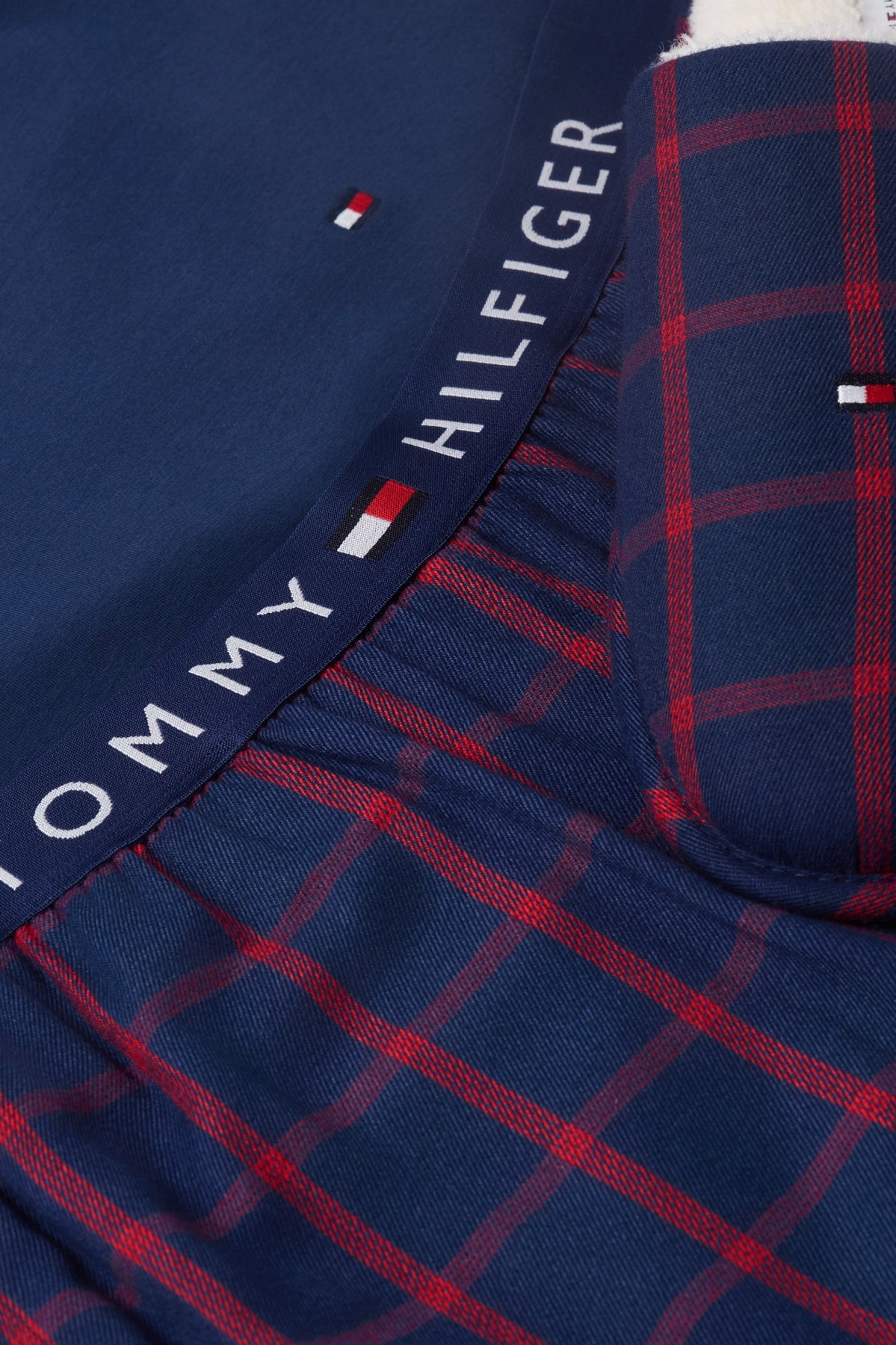 TOMMY HILFIGER UMUM FLANNEL SLIPPERS GIFT en color AZUL  (5)
