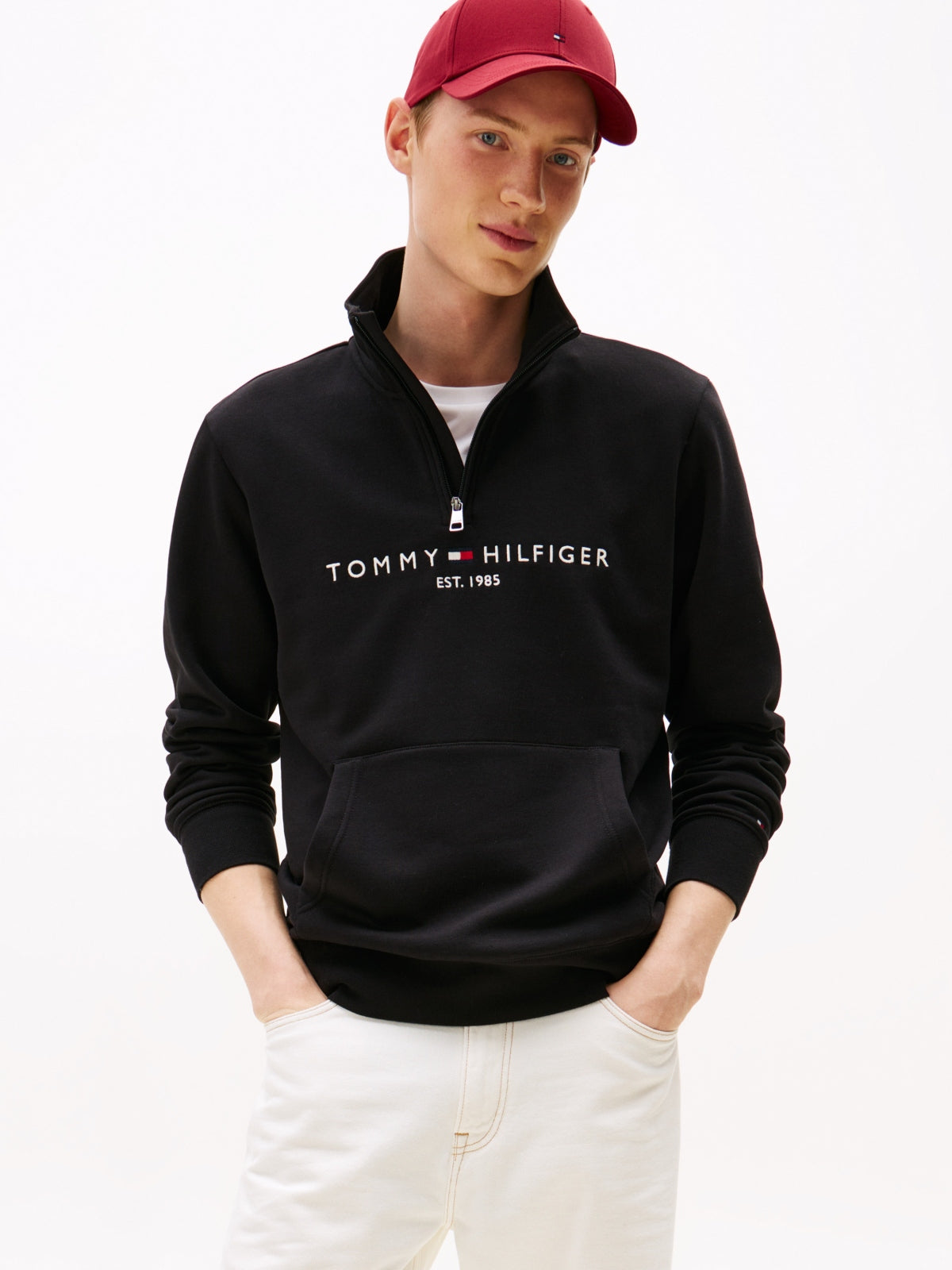 TOMMY HILFIGER MWMW TOMMY LOGO MOCKNECK en color NEGRO  (1)