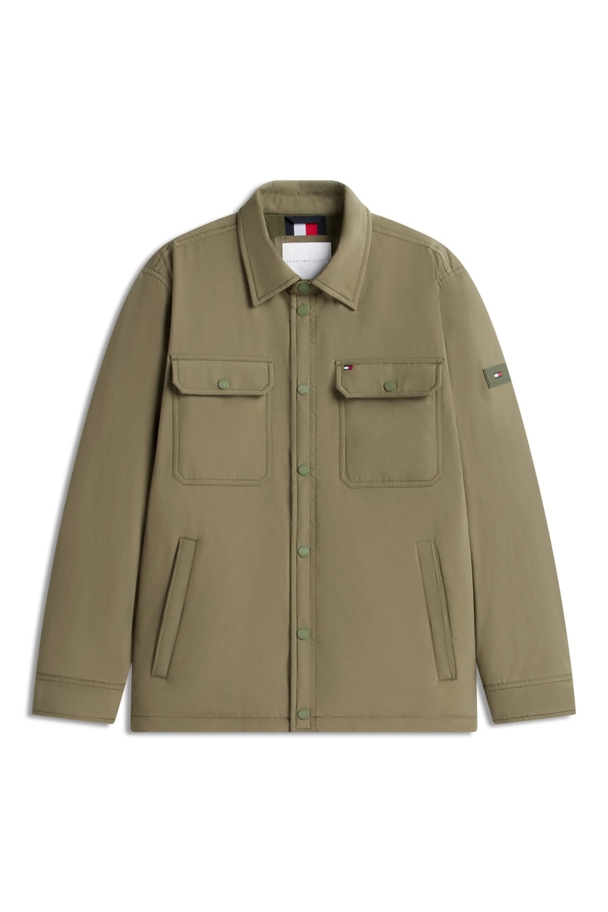 TOMMY HILFIGER MWMW PACKABLE LW SHIRT JACKET en color VERDE  (1)