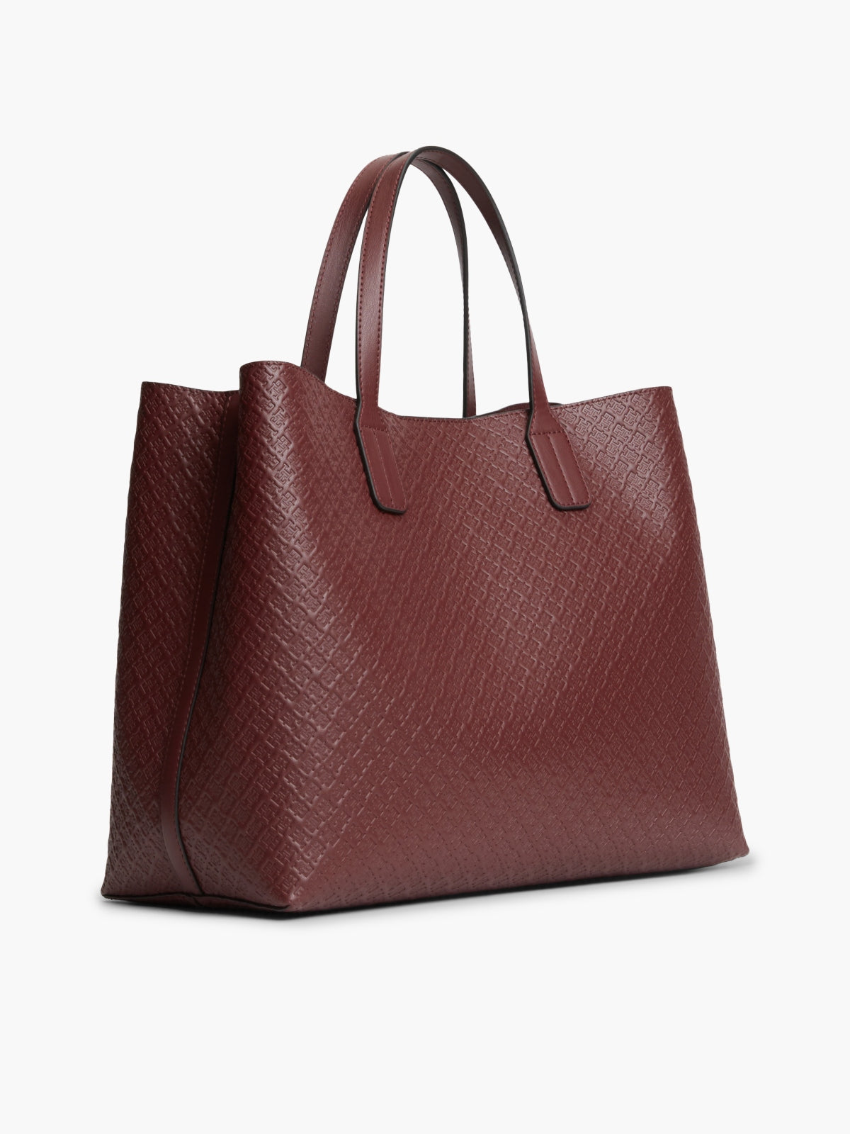 TOMMY HILFIGER AWAW TH ICON SATCHEL MONO en color BURDEOS  (2)