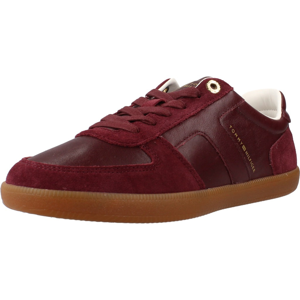 TOMMY HILFIGER FWFW TRIBECA SNEAKER PREMIUM en color BURDEOS  (1)