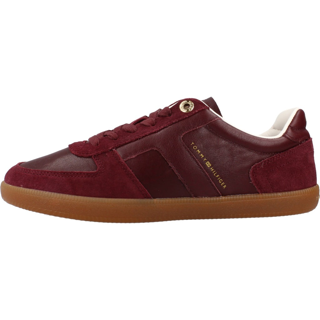 TOMMY HILFIGER FWFW TRIBECA SNEAKER PREMIUM en color BURDEOS  (2)