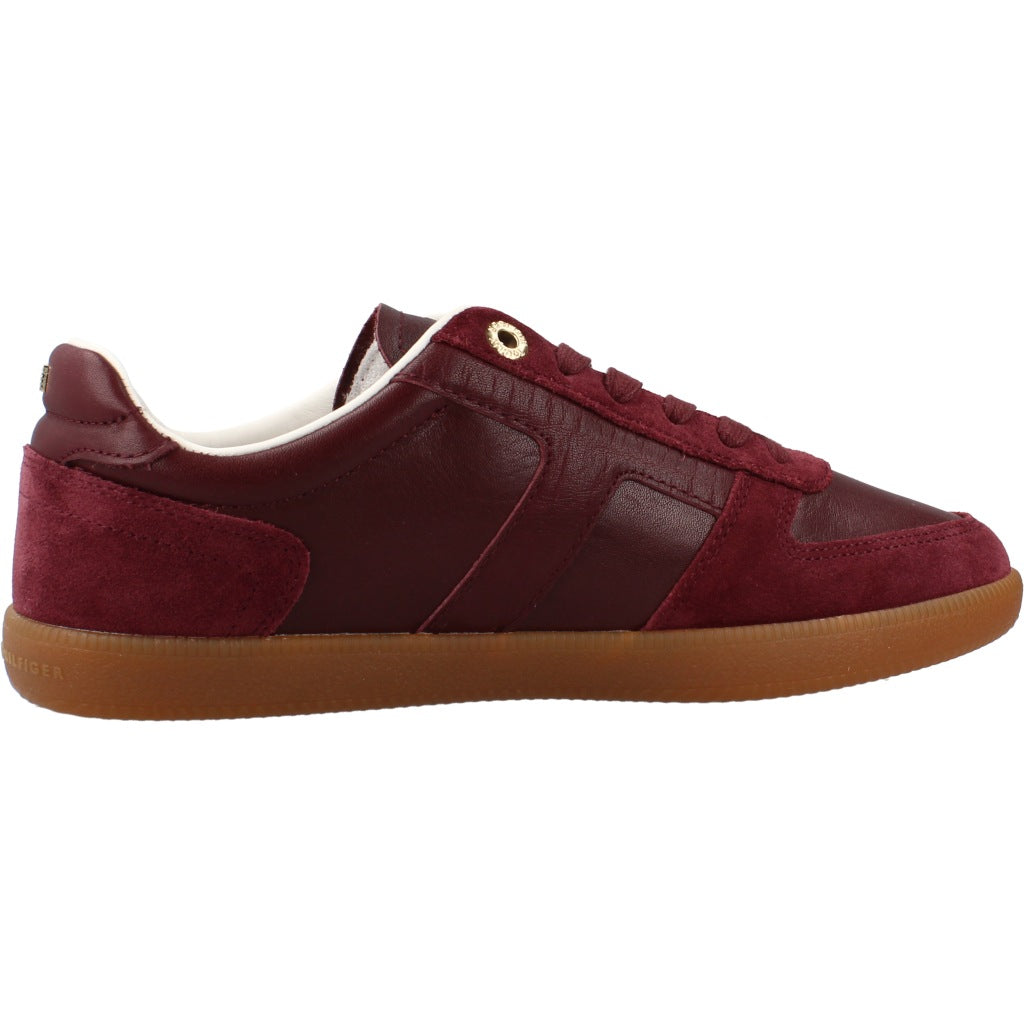 TOMMY HILFIGER FWFW TRIBECA SNEAKER PREMIUM en color BURDEOS  (4)
