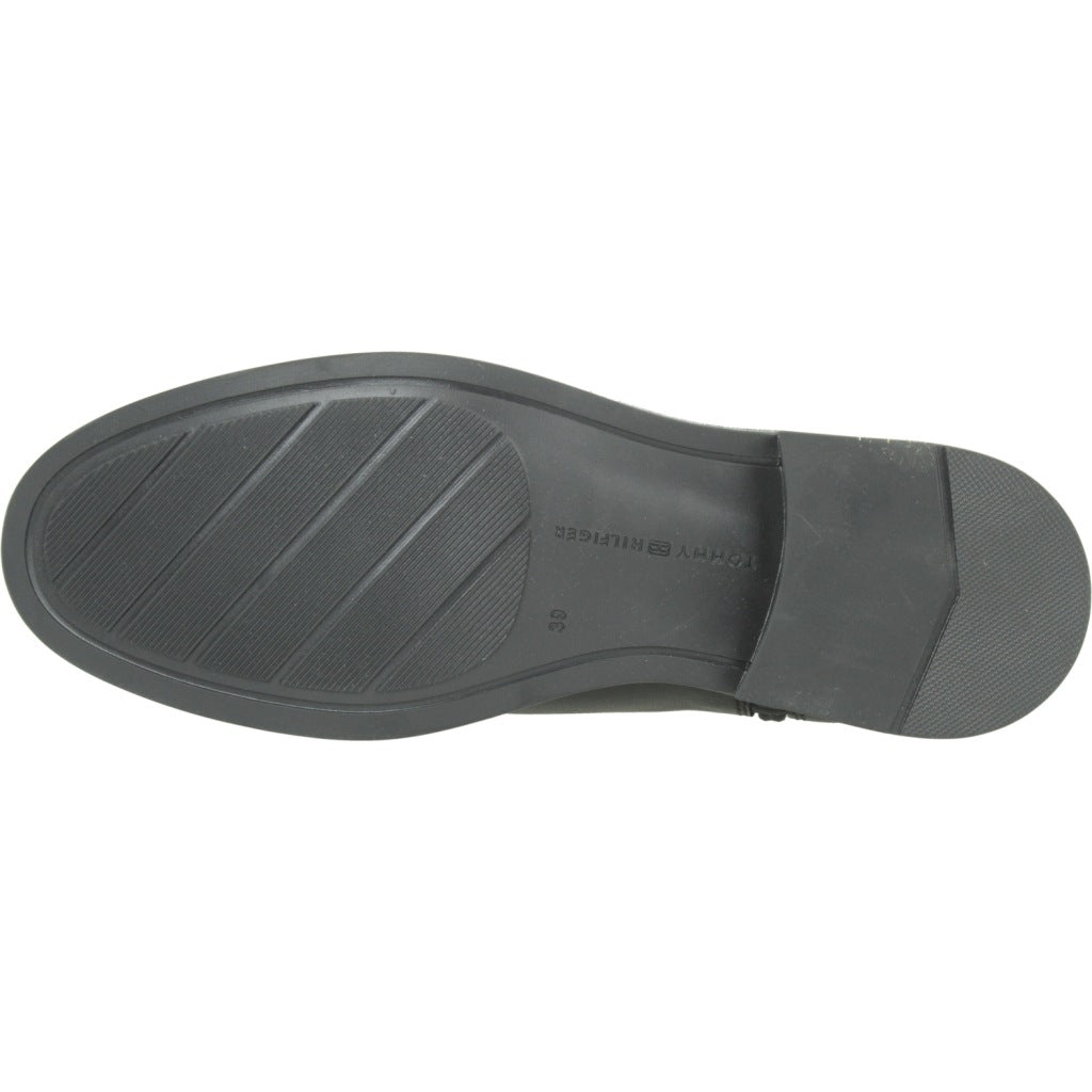 TOMMY HILFIGER FWFW BUCKLE LEATHER ANKLE BOO en color NEGRO  (6)