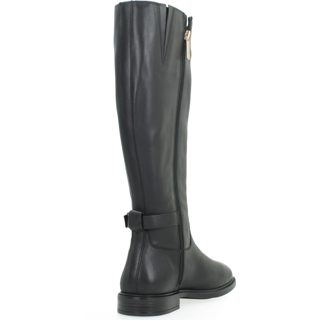 TOMMY HILFIGER FWFW BUCKLE LEATHER KNEE BOOT en color NEGRO  (3)