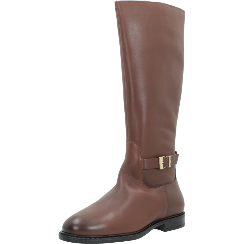 TOMMY HILFIGER FWFW BUCKLE LEATHER KNEE BOOT en color MARRON  (1)