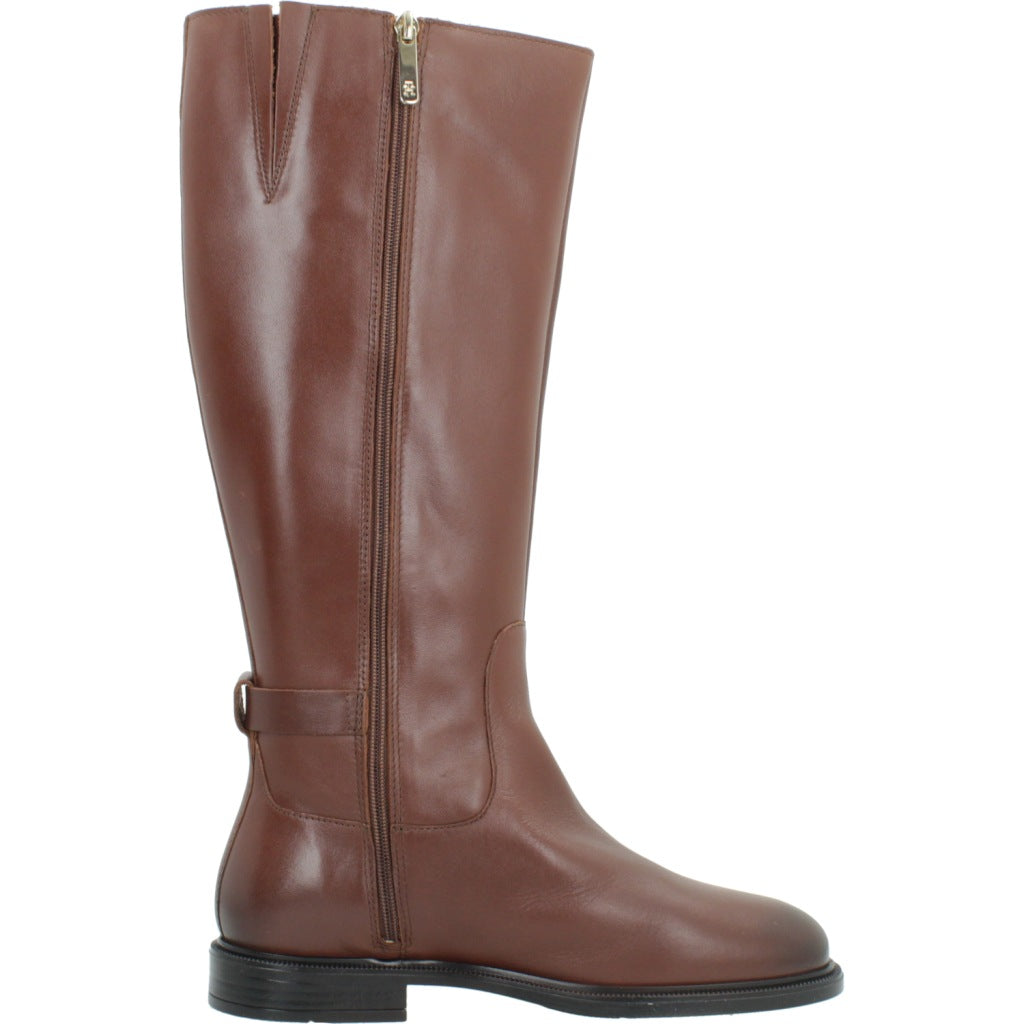 TOMMY HILFIGER FWFW BUCKLE LEATHER KNEE BOOT en color MARRON  (4)