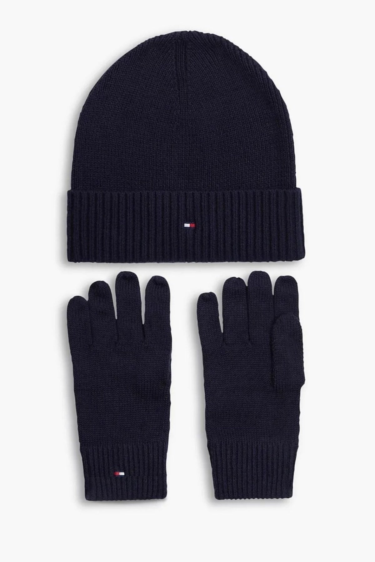 TOMMY HILFIGER AMAM FLAG BEANIE AND GLOVES en color NEGRO  (1)