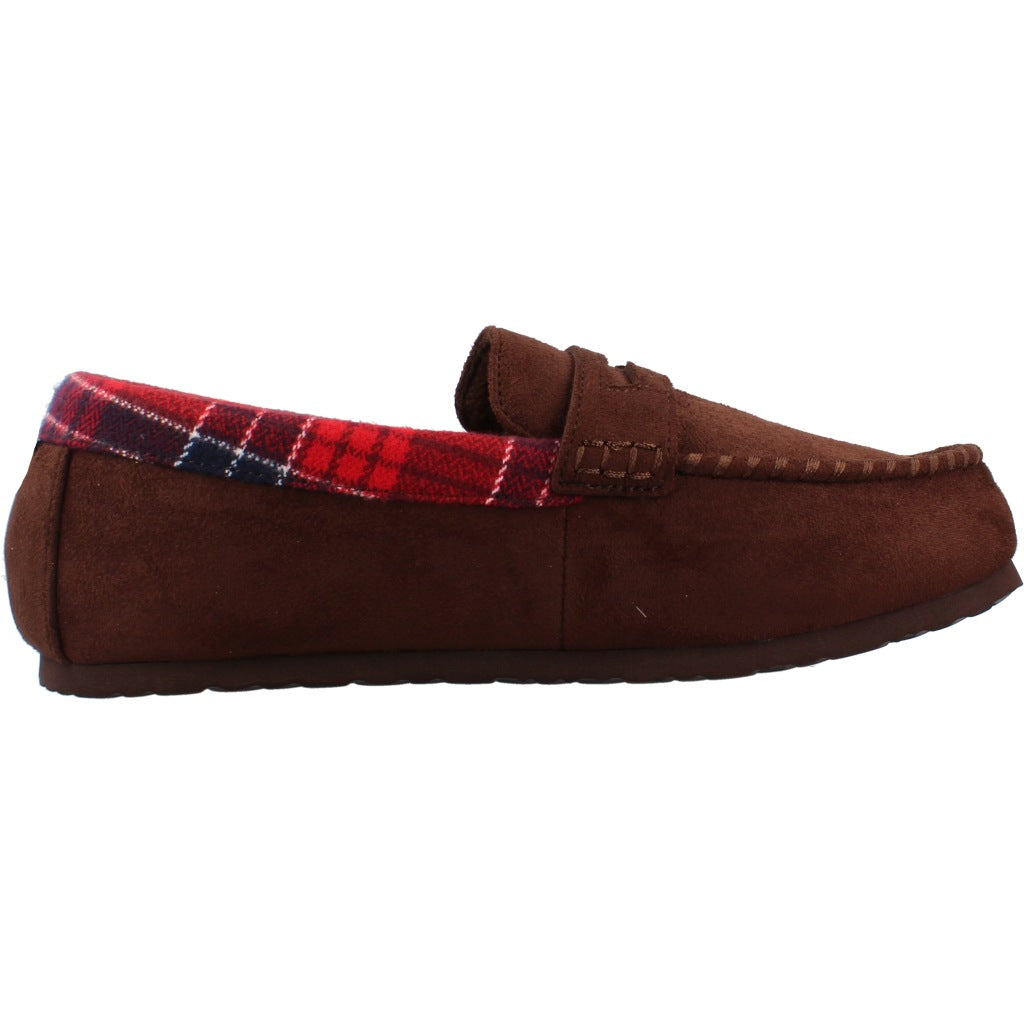 TOMMY HILFIGER FMFM CHECK DRIVER HOUSE SHOE en color MARRON  (4)
