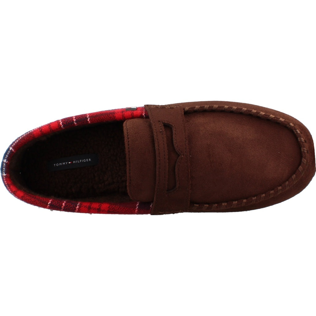 TOMMY HILFIGER FMFM CHECK DRIVER HOUSE SHOE en color MARRON  (7)