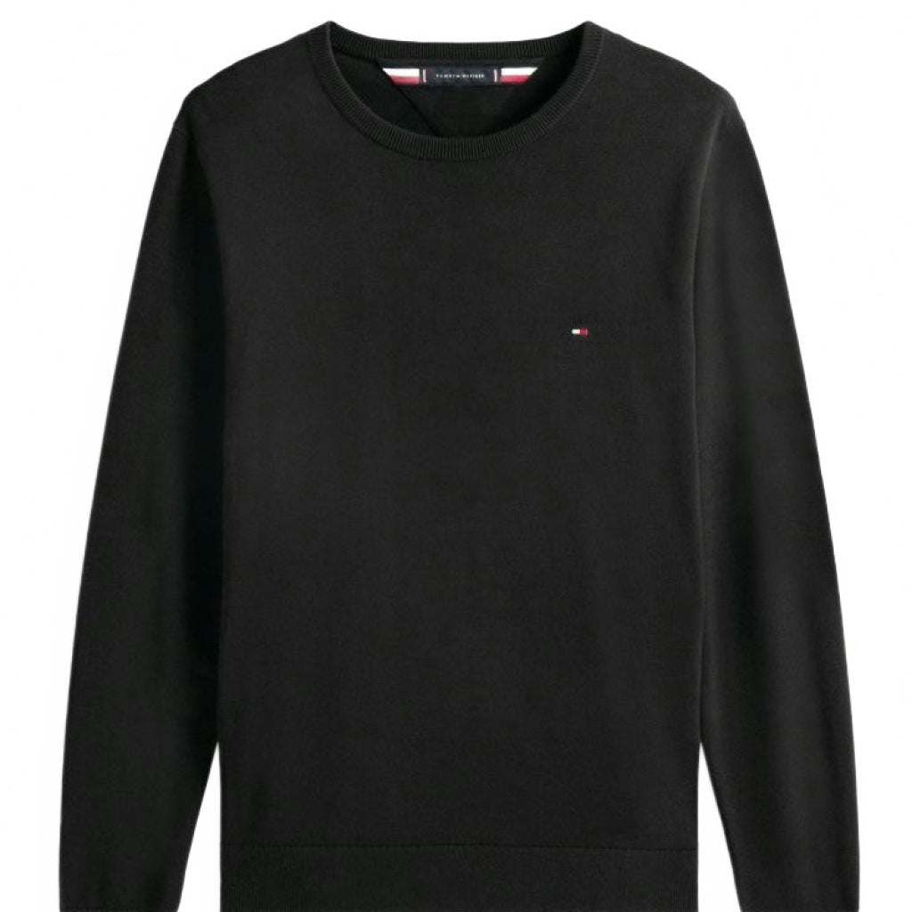 TOMMY HILFIGER MWMW ESSENTIAL FLEECE CREWNEC en color NEGRO  (4)