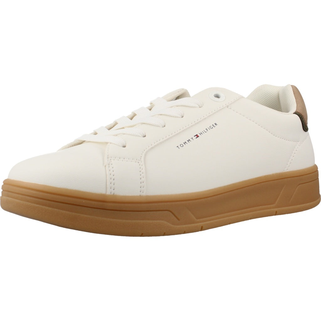 TOMMY HILFIGER LOW CUT LACE-UP SNEAKER en color BLANCO  (1)