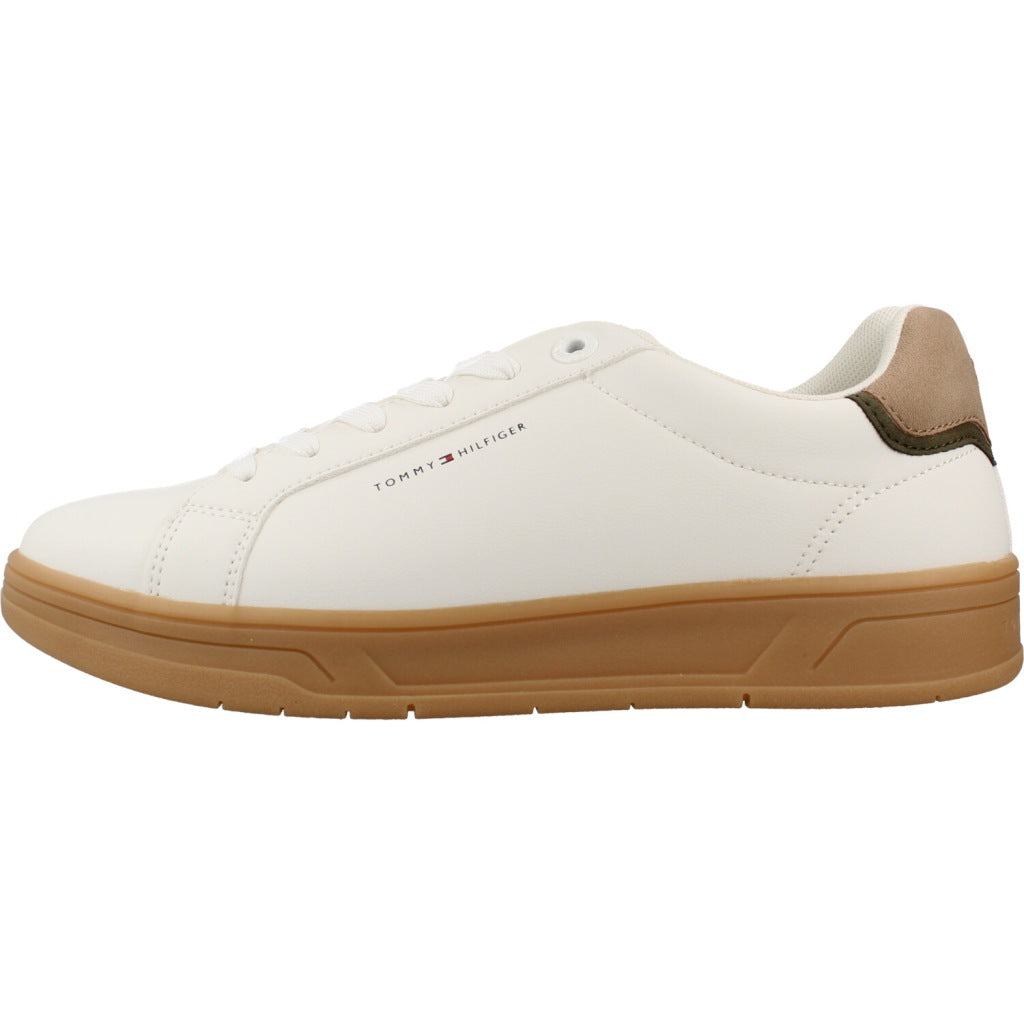 TOMMY HILFIGER LOW CUT LACE-UP SNEAKER en color BLANCO  (2)