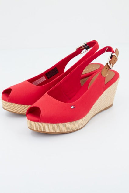 TOMMY HILFIGER ICONIC ELBA SLING BACK W en color ROJO  (1)