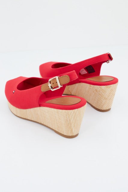 TOMMY HILFIGER ICONIC ELBA SLING BACK W en color ROJO  (3)
