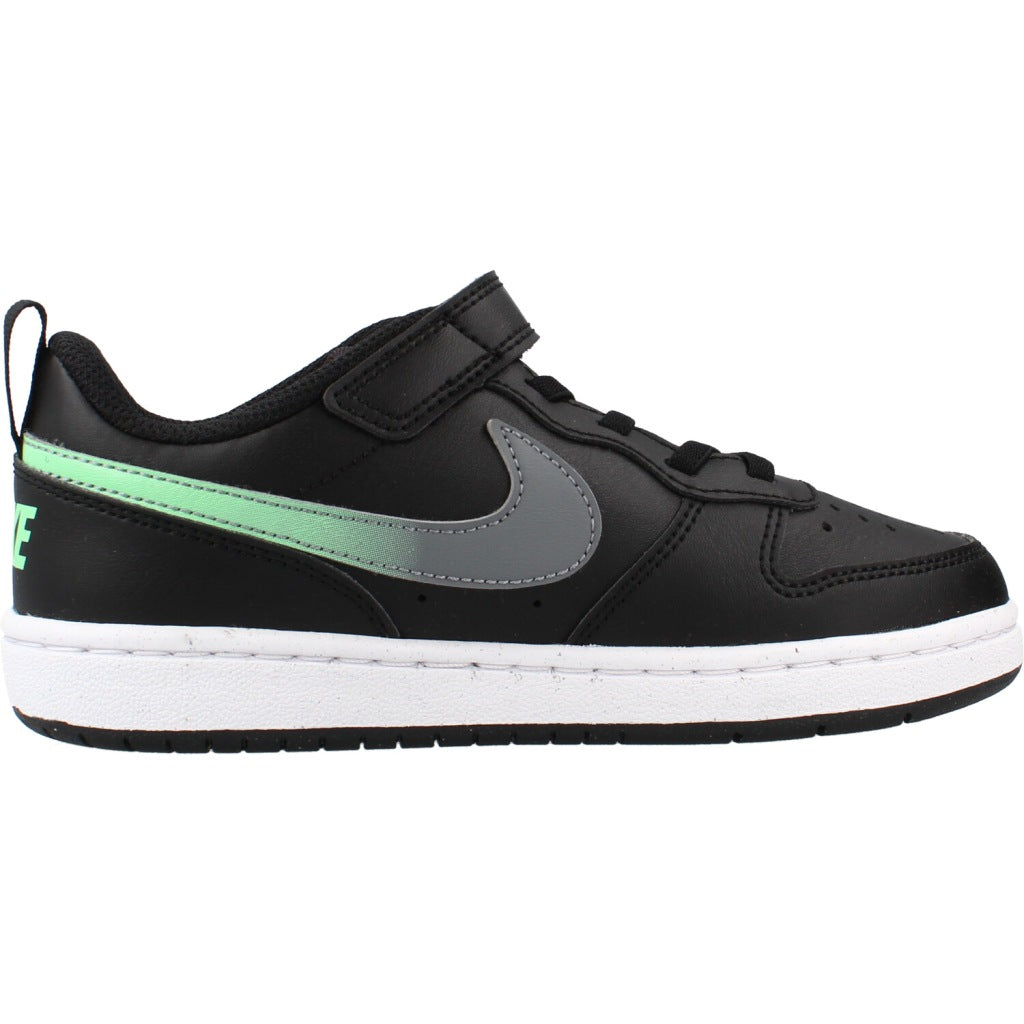 NIKE COURT BOROUGH LOW FADE PS en color NEGRO  (4)