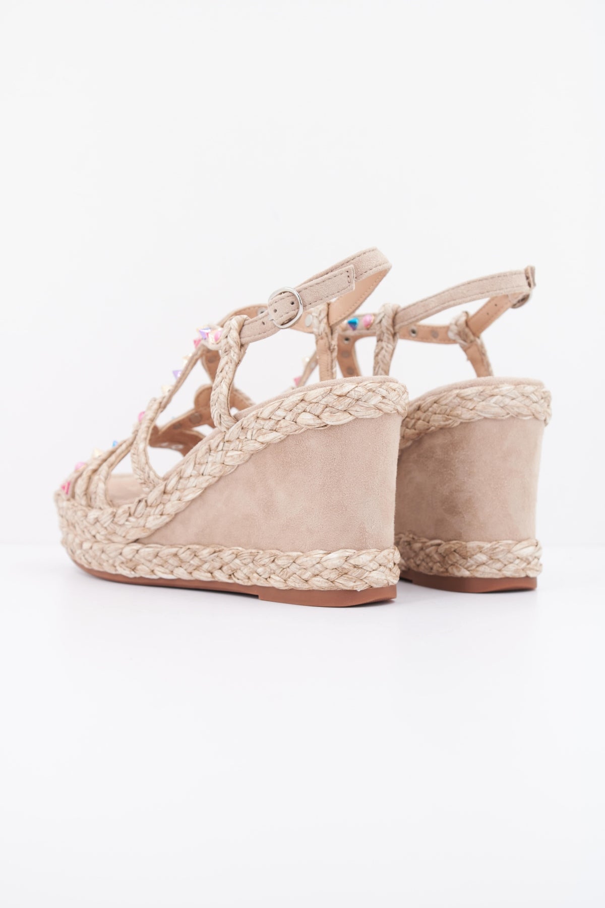 ALMA EN PENA SANDALIA PLATAFORMA SUEDE en color BEIS  (4)