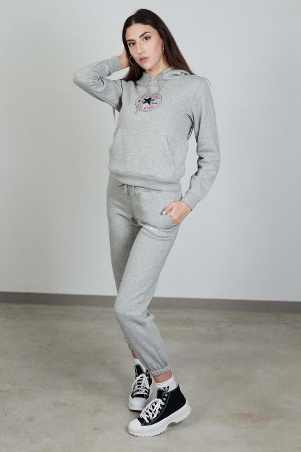 CONVERSE CHUCK PATCH CORE HOODIE B en color GRIS  (2)