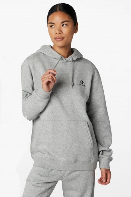 CONVERSE STAR CHEVRON HOODIE BB en color GRIS  (1)