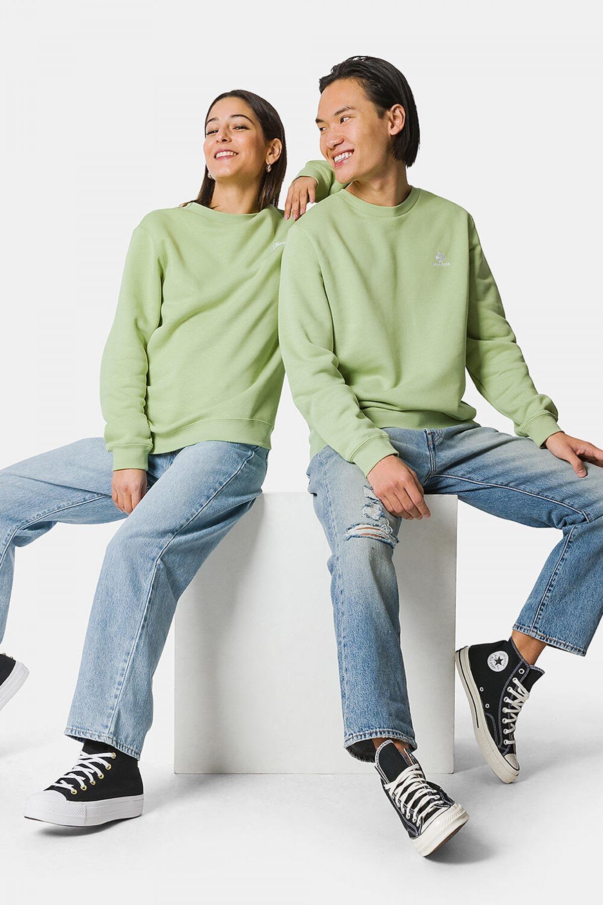 CONVERSE STAR CHEVRON HOODIE BB en color VERDE  (4)