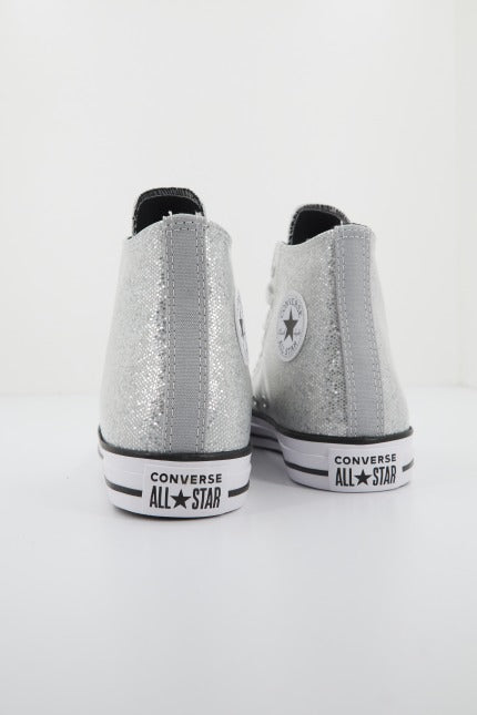 CONVERSE ALL STAR GLITTER en color PLATA  (3)